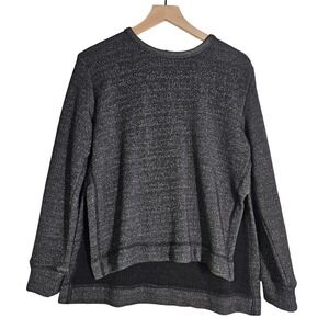 Vimmia Side Slit Sweatshirt‎ M Charcoal Grey Black Pullover